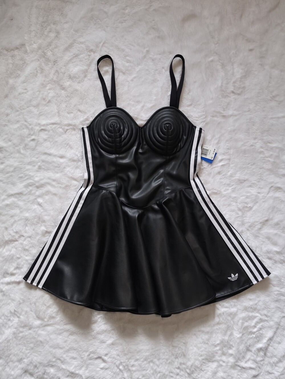 NWT Adidas x Jeremy Scott Faux Leather Dress | Size 12